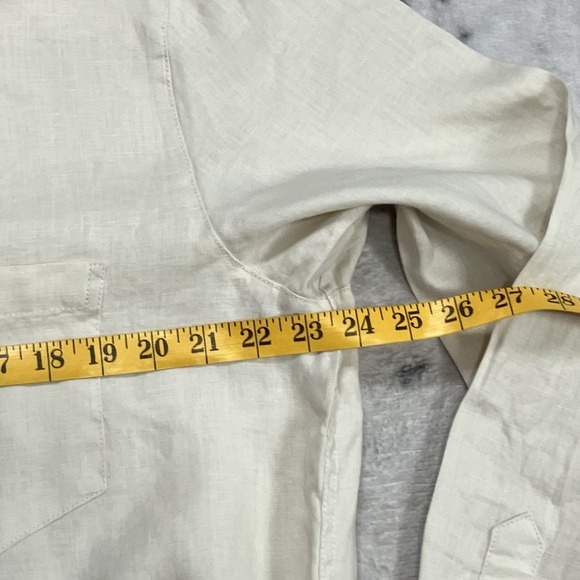 Quince Linen Shirt Dress Womens XL Button Front Tie Waist Long Sleeve NWT - Picture 3 of 14